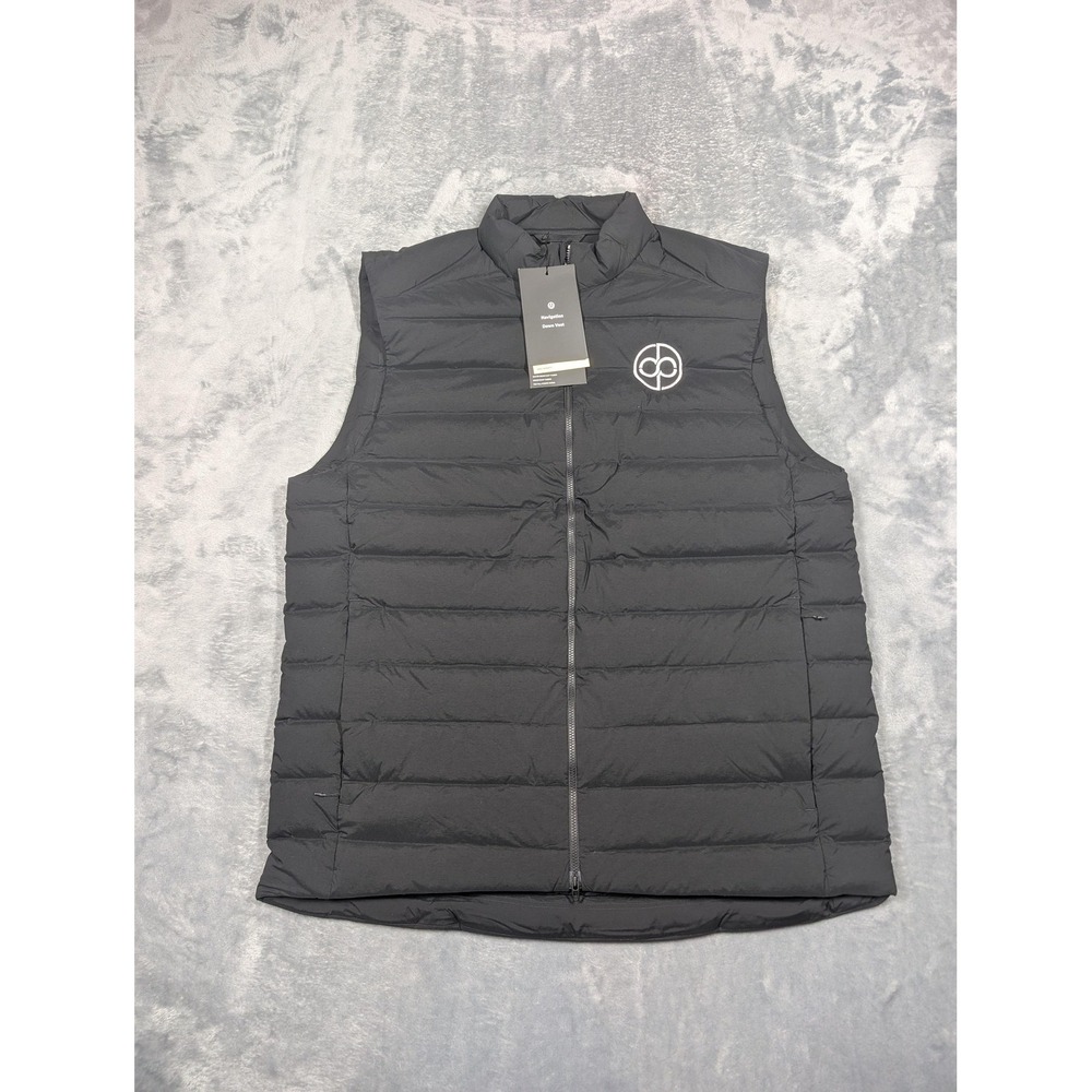 Lululemon Navigation Down Vest Mens XL Black Puffer Full Zip 700 Fill Outdoor